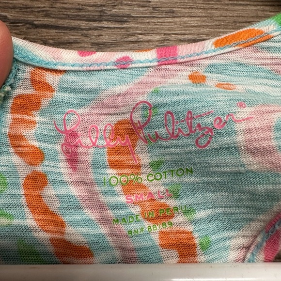 Lilly Pulitzer Pink and Aqua Jellyfish Tropical Dress Sundress Small - Picture 8 of 10